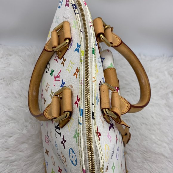 ❌SOLD❌Louis Vuitton White Multicolore Alma GM bag - Picture 7 of 12
